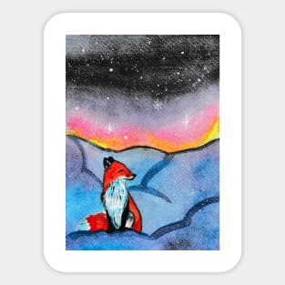 Winter Fox Sticker